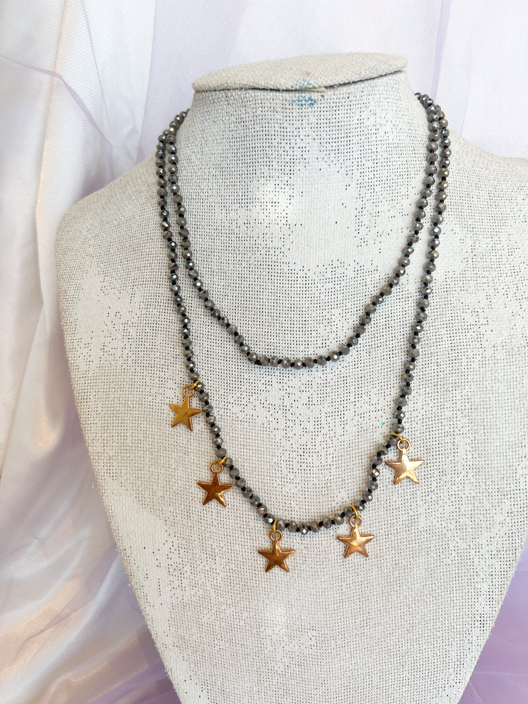 Star Beaded Long Necklace