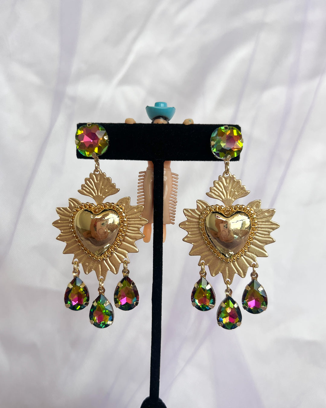 Sacred Heart Crystals Earrings