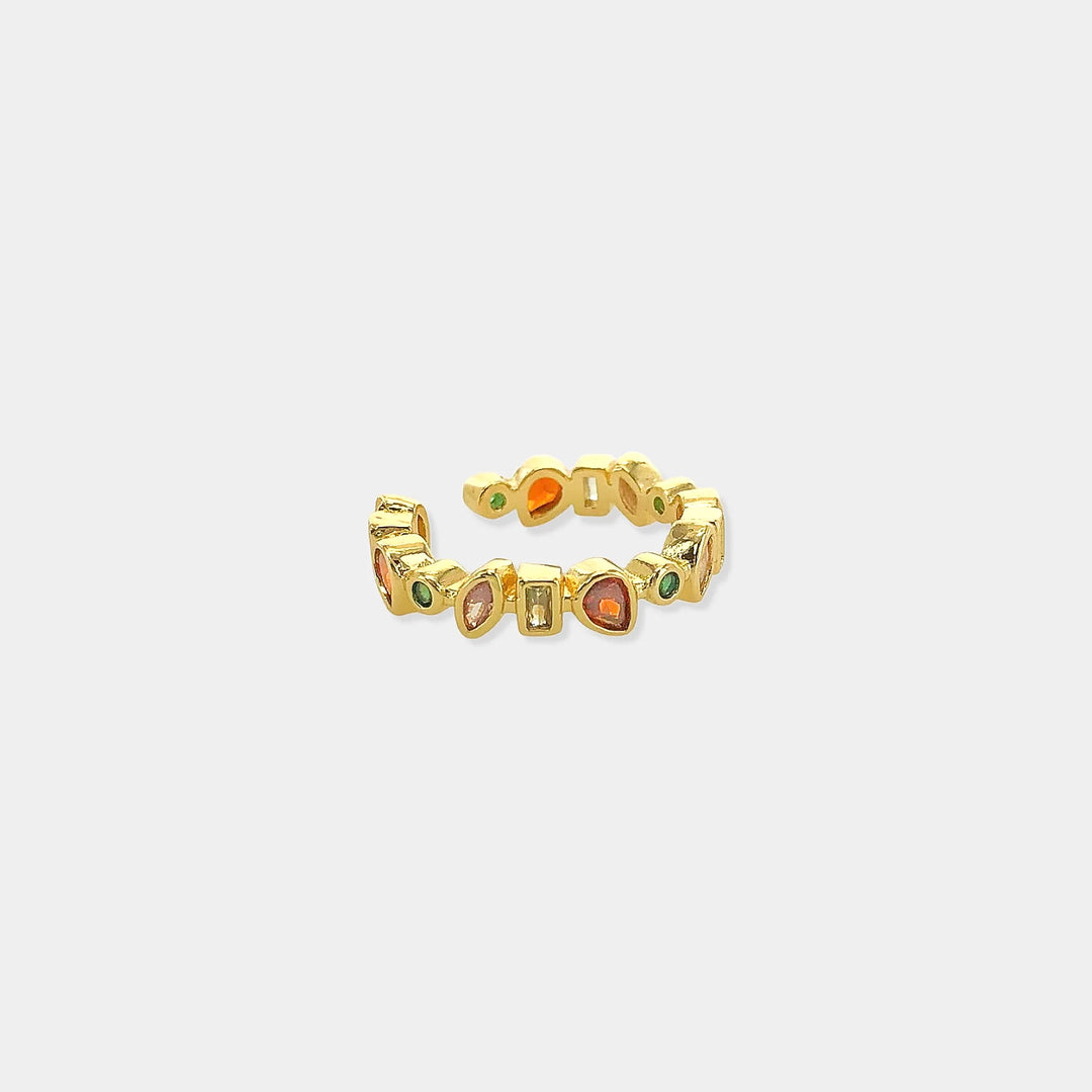 Mixed Shape Band Ring, Multi Color