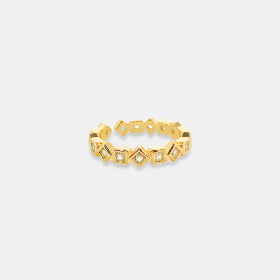 CZ Band Ring, Gold