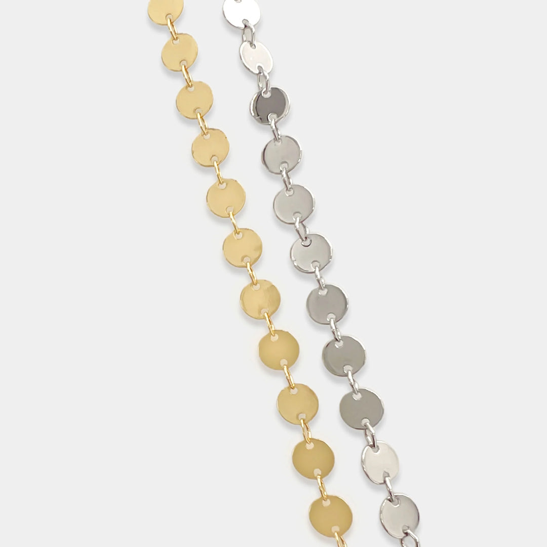 Circle Chain Long Necklace, Gold