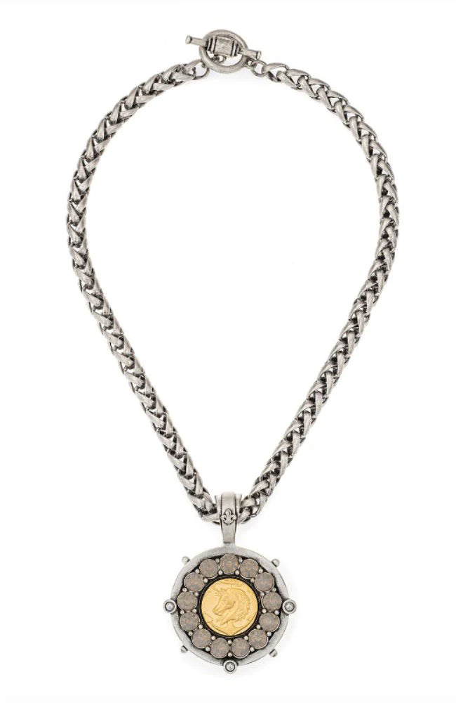 Cheval Chain With Mini Colonies Medallion & Euro Crystals