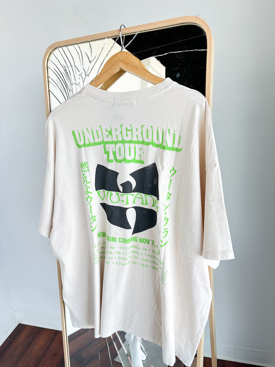 Wutang Underground Tour One Size Tee, Dirty White