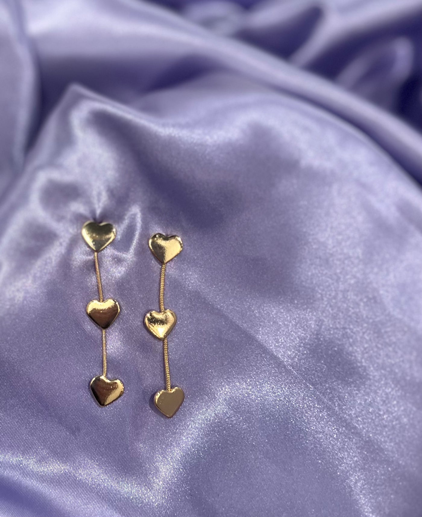 Heart Earrings, Gold